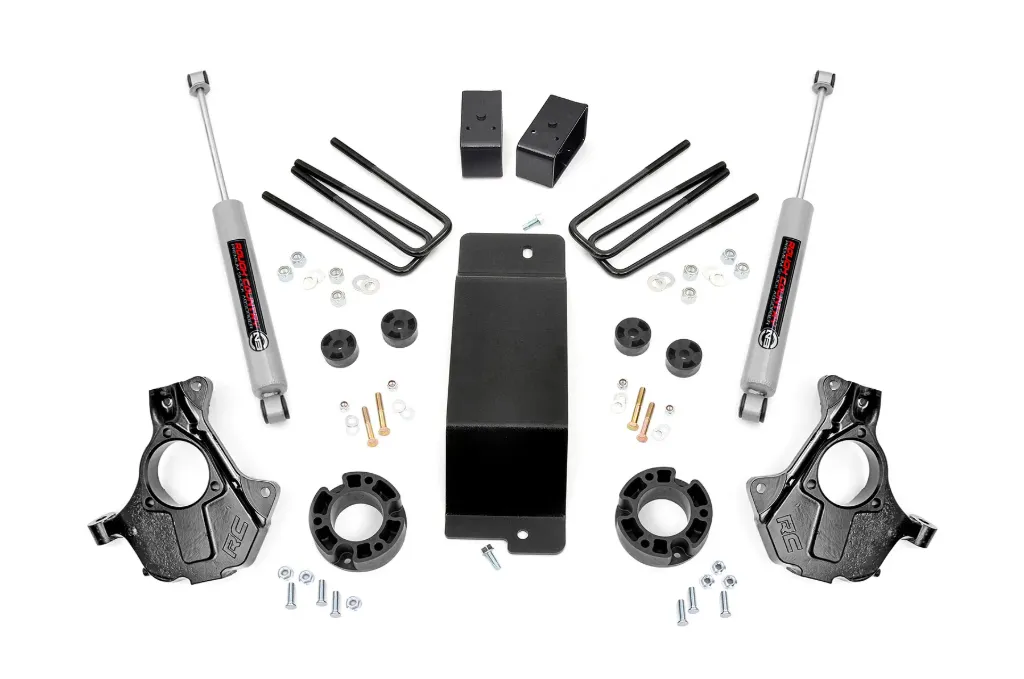 [TRK-SUS-3.5-RC-CH-SCS-SSN3] 3.5 Inch Lift Kit Chevy/GMC 1500 4WD (14-18) (Stock Cast Steel, Strut Spacers 2/N3 Rear Shock)